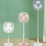 Sunshinee Portatif Ayaklı Fan - Katlanır Ayaklı Fan Katlanabilir Masa Fanı, Uzaktan Kumandalı Teleskopik 4 Hızlı Fan (Pembe) (Yurt Dışından)