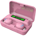 Sunsky F9-5C Pembe LED Işık Dijital Ekran Macaron Bluetooth Kulaklık