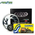 Sunstar ZİNCİR DİŞLİ SETİ SUZUKI GSF BANDIT S 600cc ZİNCİR: SUNSTAR 530RDG Çelik-110 ÖN-ARKA DİŞLİ: JT 15T-47T 1996-1999