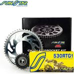 Sunstar ZİNCİR DİŞLİ SETİ SUZUKI GSF BANDIT S 650cc ZİNCİR: SUNSTAR 530RTG1 Gold-112 ÖN-ARKA DİŞLİ: JT 15T-47T 2005-2006