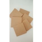 Sunta Kare Tahta Beyaz Kahverengi Hobi Hammadde 15x15 12'li Paket