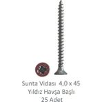 Sunta Vidası 4,0 x 45 mm 25 Adet Yhb Vida