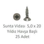 Sunta Vidası 5,0 x 20 mm 25 Adet Yhb Vida