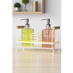Suntel 2’li Metal Standlı Plastik Sıvı Sabun Şişesi Sabunluk 500 ml Krem