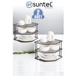 Suntel 3 Katlı Metal Raf – Mutfak ve Dolap İçi Düzenleyici Organizer 2 ADET