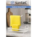 Suntel Mutfak Lavabo Üstü Düzenleyici Organizer - Metal Süngerlik, Deterjanlık ve Bez Askılı Stand