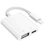 SUNTRSI USB kamera adaptörü, USB soketi OTG adaptörü, telefon ile uyumlu, şarj bağlantılı taşınabilir USB adaptörü, USB adaptörü, uygulama yok, kart okuyucu desteği (beyaz)