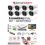 Sunveo 8 Kameralı 5 Mp Sesli Güvenlik Kamerası Gece Renkli Yüz ve Araç Tanımalı Full Hd Kamera Sistemi - Beyaz