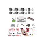 SUNVEO HIKVISION 8 Kameralı Gece Gündüz Renkli Görüşlü, Ses Kayıtlı Güvenlik Kamerası Seti 2TB HDD