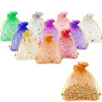 Sunwuun 100 adet organze kese, renkli, ipli hediye kesesi, 7 x 9 cm, doldurmak için küçük keseler, hediye torbaları, düğün, takı, Noel, bayradan, komünyon hediyeleri için küçük keseler