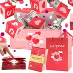Sunwuun Sürpriz kutu, sürpriz kutu, hediye kutusu, katlanabilir hediye kutusu, Mystery Surprise Box, para patlaması hediye kutusu, Noel, sevgililer günü, doğum günü sürpriz kutusu