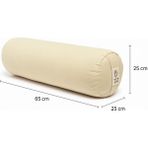 Sunyoga Silindir Yoga Minderi (Bolster) – Meditasyon ve Yoga Destek Yastığı - Ekru