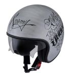 Suomy Rokk Old School Rider Scratch Silver Kask