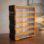 Super-Bag ASR-6002 18'li Siyah Mono Blok Çekmeceli Organizer