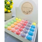 Super Bath Bomb Banyo Topu, Banyo Bombası, Nem Topu, Stantlı 30 Adet 40 Gram Manikür Boy
