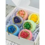 Super Bath Bomb Lüx Seri Doğal Banyo Topu 6 x 80 gr Orta Boy Banyo Bombası - Nem Topu