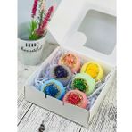 Super Bath Bomb LÜX SERİ Doğal Banyo Topu 6x80 Gr. Orta Boy Banyo Bombası, nem topu