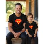 Super Dad Boy Baba Oğul Kız (Tek Ürün Fiyatıdır Kombin Yapmak Için En Az 2 Adet Sepete Ekleyiniz) - 3 - 6 Ay - Siyah