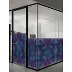 Süper Dekor SF 619 Pembe Mor Renkli Mozaik Desenli Şeffaf Vitray Cam Kaplama Yapışkanlı Folyo - 90 x 100 cm