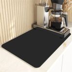 Süper Emici Kahve Bar Matı Kaymaz Mutfak Tezgahı Damlama Matı Kahve Makinesi Matı Kolay Temizlenen Siyah (50 x 60 cm) Kahve İstasyonları ve Mutfaklar için Mükemmel