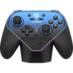 Super Gaming Controller For Pc/switch/ios/, Hall Effect Stick & Trigger, Rubberized Grips, Rgb, Swappable Abxy, Detachable Faceplate, 1000MAH With Charging