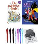 Süper Gazeteciler 2 Parktaki Esrar ve Pat Karikatür Okulu 2'li Set - Kalem