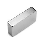 Süper Güçlü Neodyum Mıknatıs 40x20x10 mm - Proje, Ödev, Hobi (2 Adet) - Gümüş