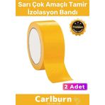 Süper Güçlü Su Geçirmez Sızdırmaz Sarı Renk Çok Amaçlı Tamir Izolasyon Bandı 48MM x 10M 2 Adet