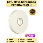 Süper Güçlü Uzun Ömürlü Kuvvetli Yapışkan Kolay Uygulanır İz Bırakmaz Çift Taraflı 10'lu Köpük Bant