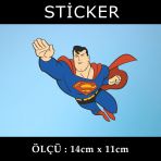 Süper Kahraman - 2 Adet Sticker Araba Cam Bagaj Uyumlu Et,Ket Kask Motosiklet Dolap Cam Uyumlu Yapışkan