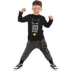 Süper Kahraman Erkek Çocuk Kışlık T-shirt Pantolon Takım
