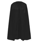 Süper kahraman pelerinin, gençler ve yetişkinler, erkek ve kadınlar için – Saten parlak, Süpermen tarzı, Batman, Flaş (S/90 cm, siyah)