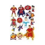 Süper Kahramanlar Sticker Set 14 Parça Telefon, Tablet, Defter, Laptop Sticker