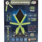Super Mag Supermag 30 Parça Fosforlu Manyetik Yapı ve Stem Seti - MIKNATISLI OYUNCAK