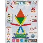 Super Mag Supermag 30 Parça Manyetik Yapı ve Geometri Seti- Renkli Stem Eğitici Manyetik Oyuncak - MIKNATISLI OYUNCAK
