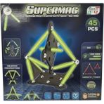 Super Mag Supermag 45 Parça Fosforlu Manyuetik Yapı Oyuncağı- Mıknatıslı Stem Seti - MIKNATISLI OYUNCAK