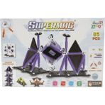 Super Mag Supermag 85 Parça Manyetik Yapı Oyuncağı ve Geometri Stem Eğitim Seti Siyah Panel Serisi - MIKNATISLI OYUNCAK