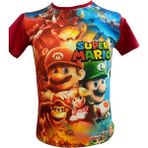 Süper Mario 3D Dijital Baskılı Çocuk Tişört Kırmızı - 105 - Kırmızı - 5 - 6 Yaş