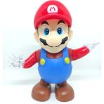 Super Mario Dansçı Sesli Işıklı Robot Oyuncak 20 cm - Renkli