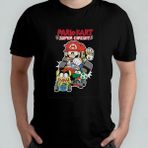 Super Mario Kart %100 Pamuklu Bisiklet Yaka T-Shirt Model 1 - Siyah - XL