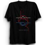 Super Mario, Line Tişört - Siyah - 5XL