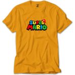 Super Mario Logo Sarı Tişört Liyada - XS