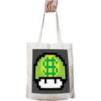 Super Mario Mushroom Dollar Iki Tarafı Kalıcı Baskılı Yıkanabilir Okul Plaj Omuz Bez Çantası