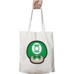 Super Mario Mushroom Green Lantern Iki Tarafı Kalıcı Baskılı Yıkanabilir Okul Plaj Omuz Bez Çantası