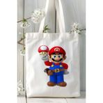Super Mario Oyun Baskılı Bez Çanta Omuz Çantası Model 3
