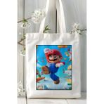 Super Mario Oyun Baskılı Omuz Çanta Kişiye Özel Model 11