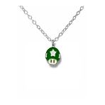 Super Mario Yeşil Power-Up Star Kolye – 60 Cm Zincirli Parlak Metal Oyun Figür Takısı