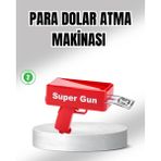 Super Money Gun Para Saçma Tabancası Yüksek Atış Güçlü Kırmızı Model Dinç Store - 000-Siyah - standart
