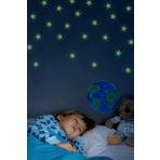 SUPER NOVA 50 Adet Fosforlu Mini Yıldız Yeşil Karanlıkta Parlar Duvar ve Tavan Çocuk Odası Süs Sticker