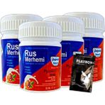 Süper Playboy Blue Rus Merhemi 4 Tane x 50 ml Tüy Dökücü Krem + 1 Armağan Jel - 1li